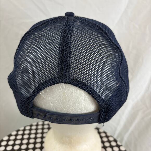 Blue Knights Motorcycle Club Vintage Patch Logo Trucker Snapback Hat Speedway - Picture 6 of 7